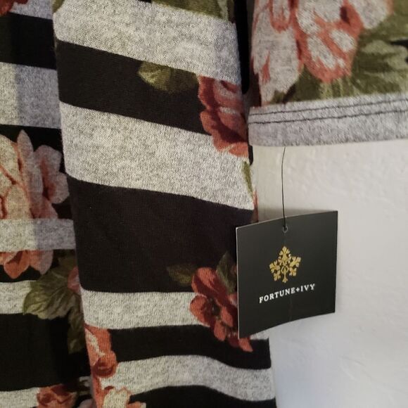 Fortune+Ivy Fit and Flare Knee length 3/4 Sleeve Sweater Dress size Large - Picture 6 of 8